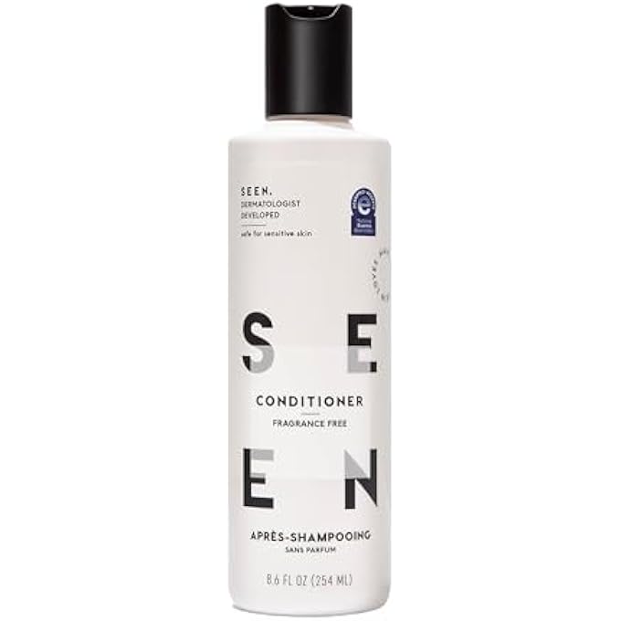 Seen CONDITIONER, FRAGRANCE FREE - NON-COMEDOGENIC & SULFATE-FREE HAIR CONDITIONER- DERMATOLOGIST-DEVELOPED - SAFE FOR SENSITIVE, ECZEMA & ACNE PRONE SKIN - Image 1